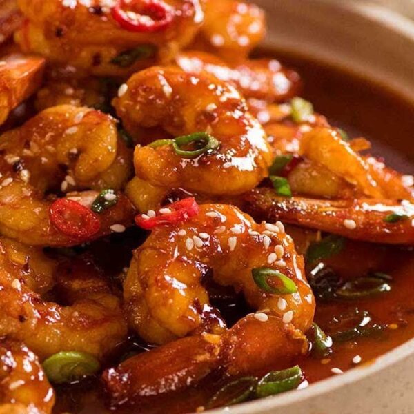 PRAWN CHILLI IN PLUM SAUCE
